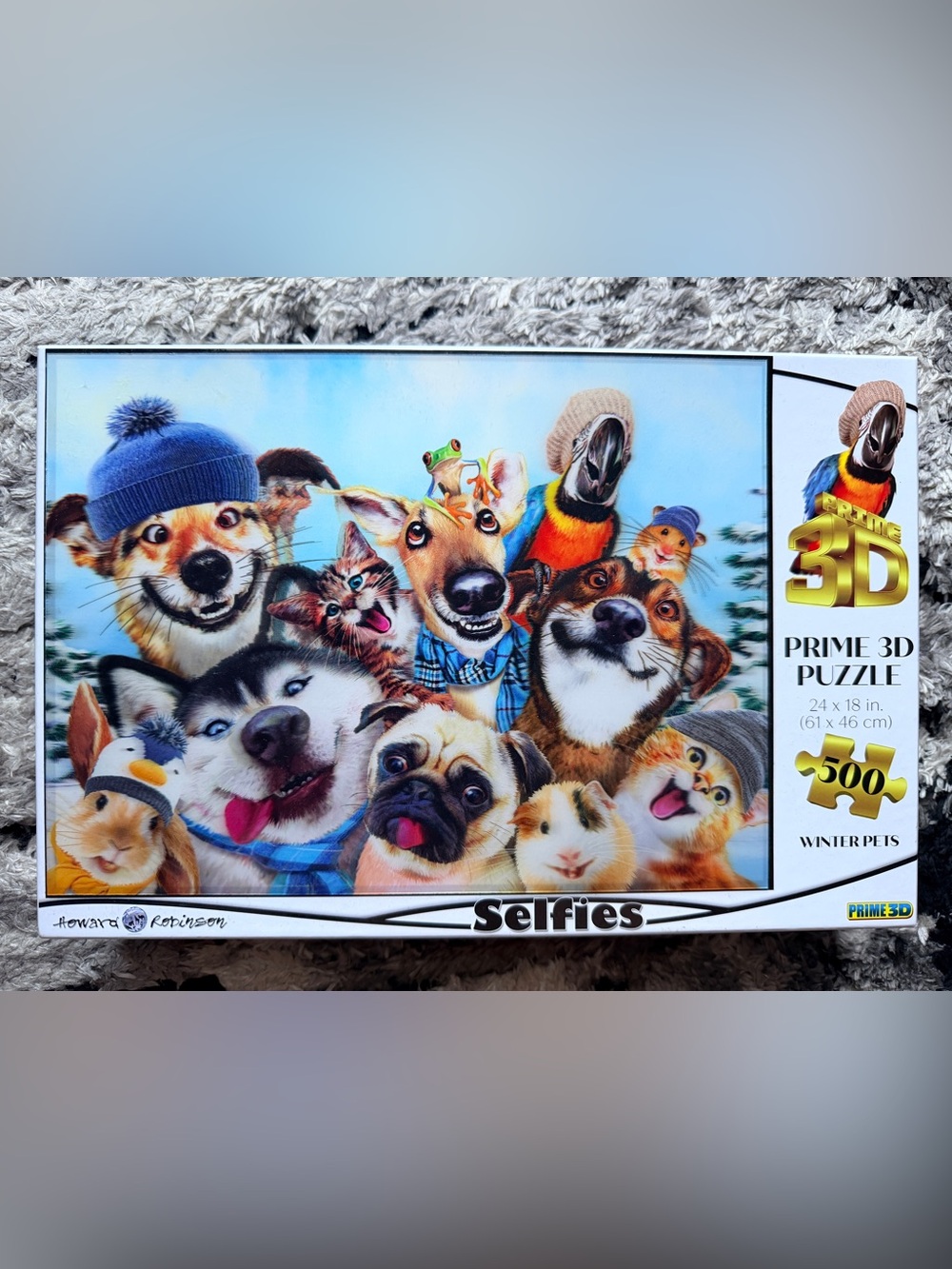 PUZZLE. Prime 3D. Funny Winter Pets.